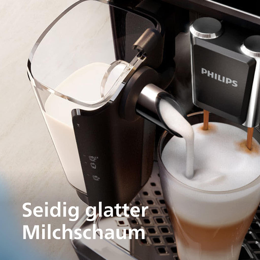 PHILIPS EP5547/90 Serie 5500 LatteGo 19 Kaffeespezialitäten Kaffeevollautomat Schwarz verchromt
