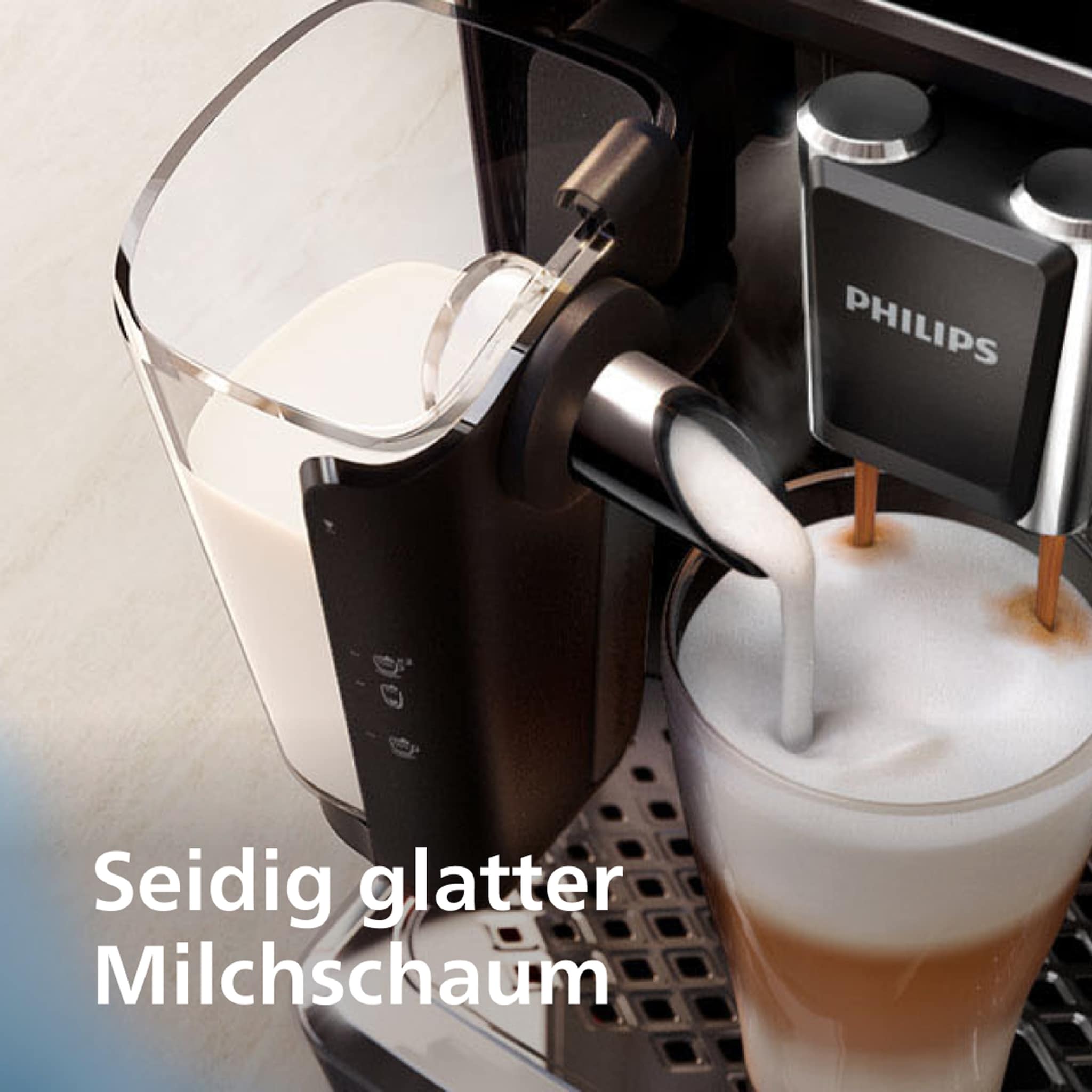 PHILIPS EP5547/90 Serie 5500 LatteGo 19 Kaffeespezialitäten Kaffeevollautomat Schwarz verchromt