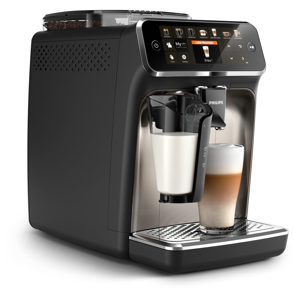 PHILIPS EP5547/90 Serie 5500 LatteGo 19 Kaffeespezialitäten Kaffeevollautomat Schwarz verchromt